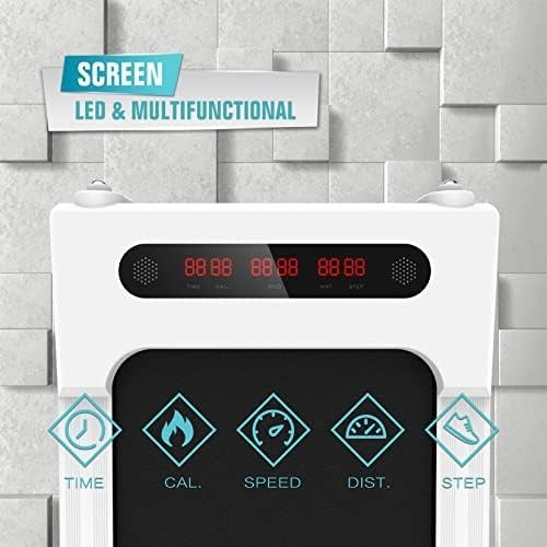 Ultra-Quiet Under Desk Walking Pad 0.8–8km/h Slim Treadmill w/ LED & Remote