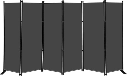 6 Panel Room Divider Folding Privacy Screen Freestanding Partition 304x183cm Gre