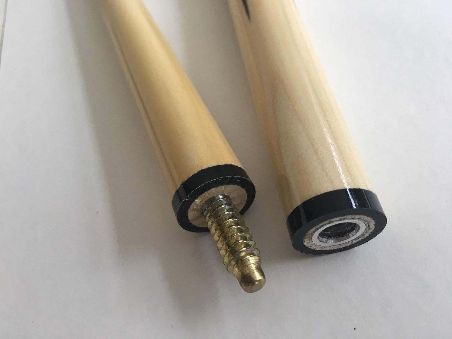 2 x 48" Pool Snooker Cues Set 2 Piece Centre Joint 11mm Tips