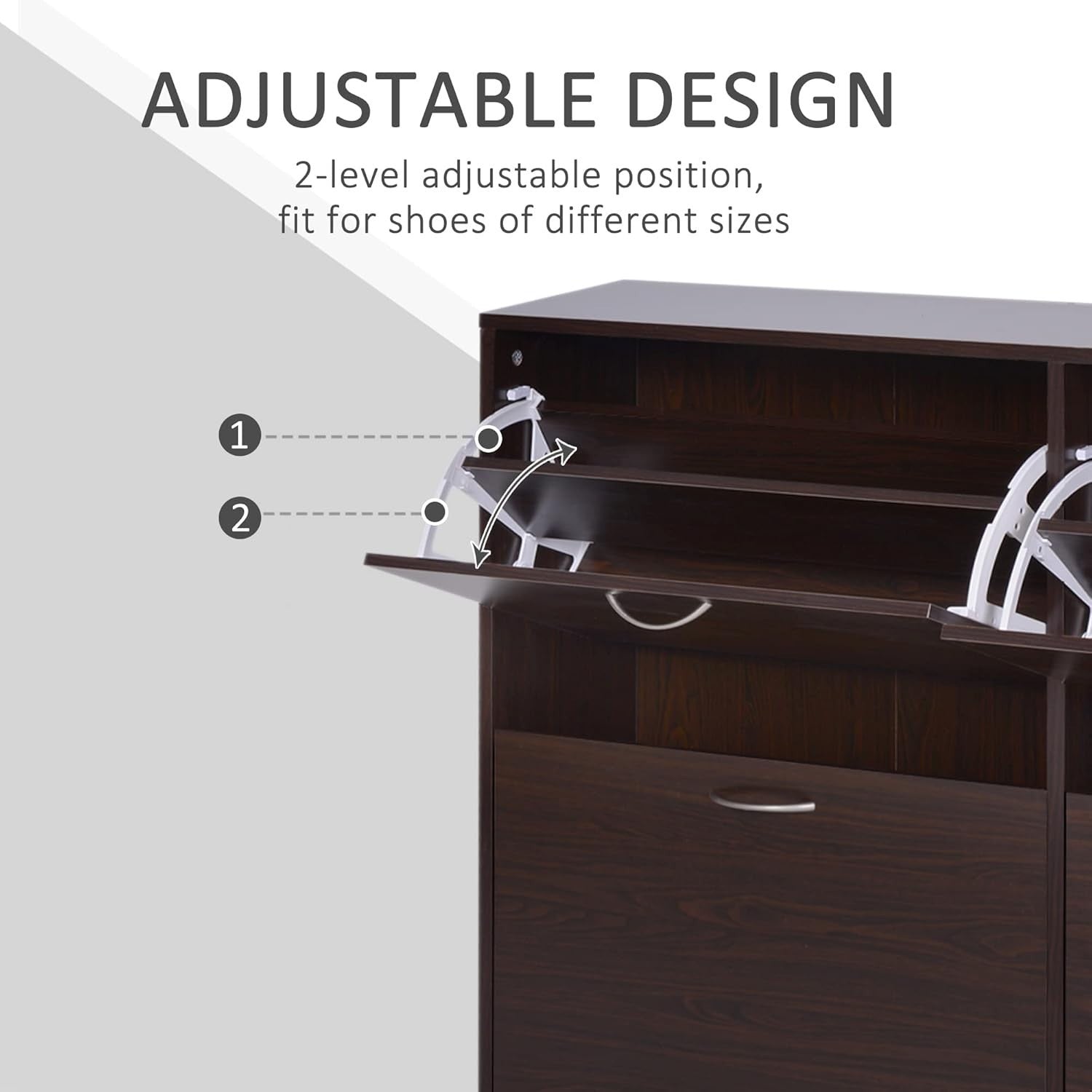 Modern 4-Drawer Shoe Cabinet Storage Unit – Slim Hallway Organiser 120x24x81cm