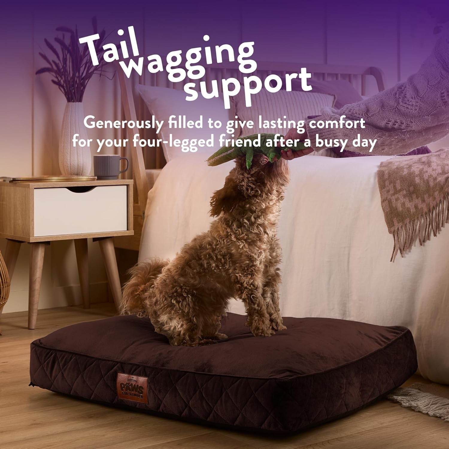Medium Luxury Orthopedic Dog Bed 60x80cm Washable Non Slip
