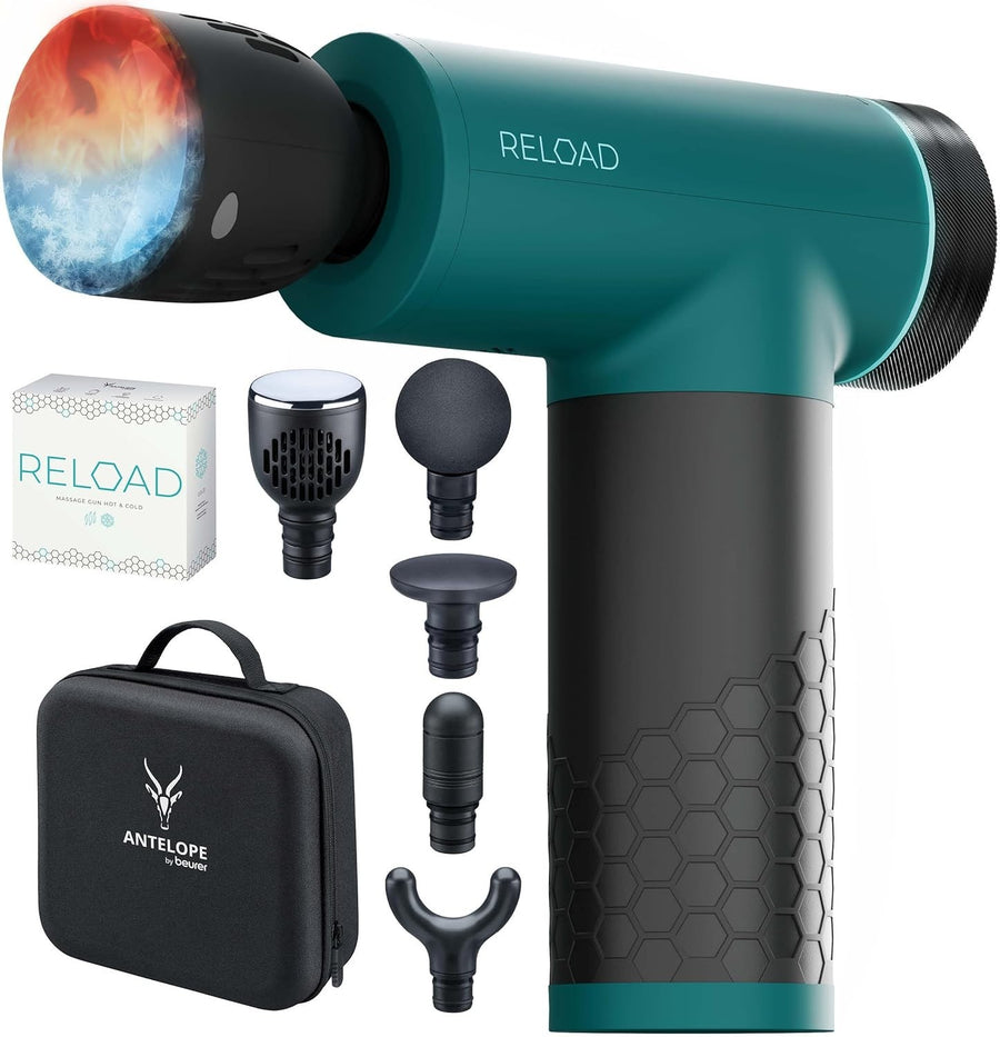 Massage Gun Hot & Cold Therapy Deep Tissue Muscle Recovery 5 Heads Wireless