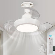 HARPER LIVING Small Ceiling Fan with Lights, 3 Retractable Blades, 30W