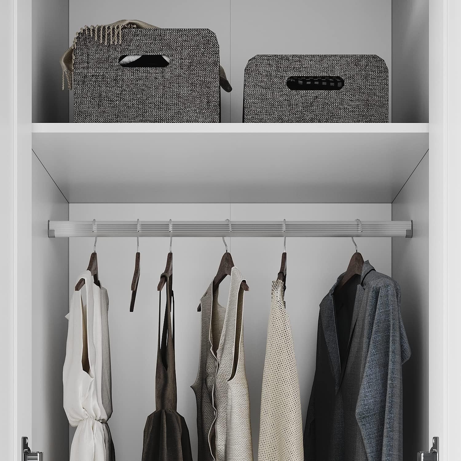 3-Door Wooden Wardrobe with Hanging Rail & 4 Shelves – Durable Storage