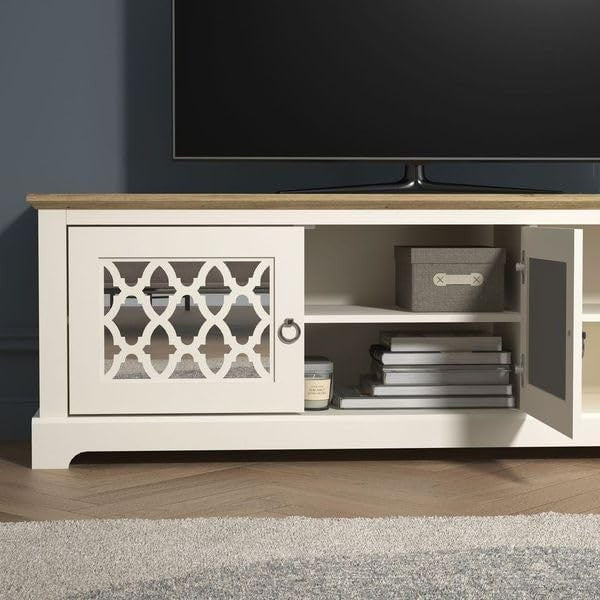 TV Unit for 65 Inch TV Cabinet with Doors Storage Shelf Media Console