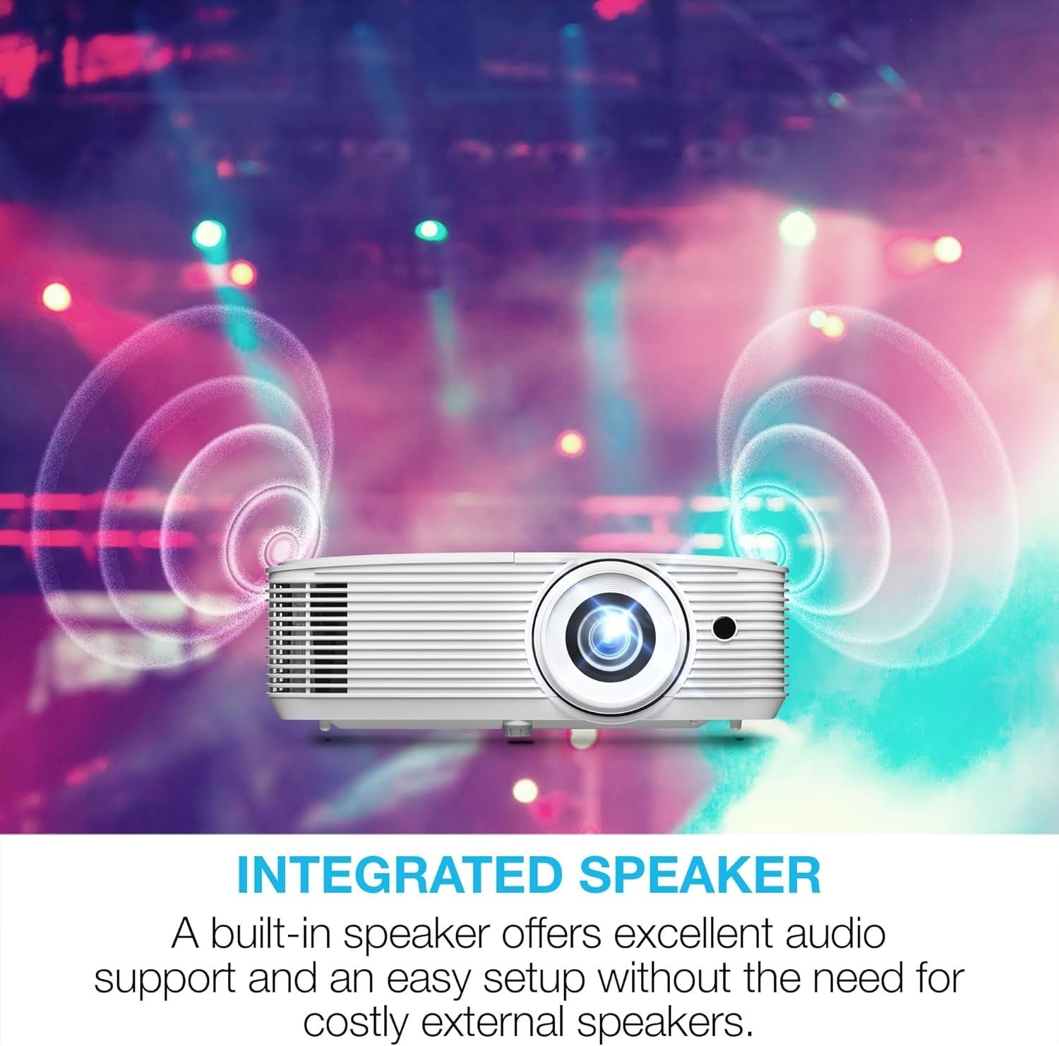 4000 Lumens 1080p Projector 4K HDR Input HDMI USB Office Home