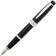 Luxury Black Fountain Pen – Medium Nib, Refillable, Gift Box, Smooth Writing