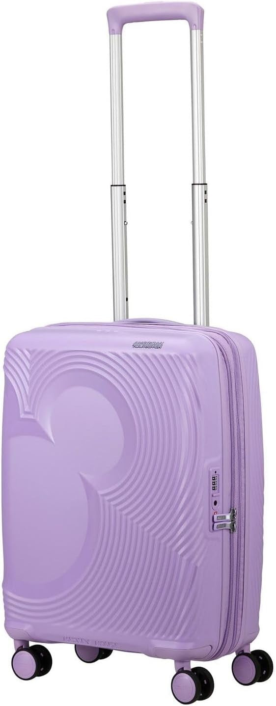 Cabin Hard Shell Suitcase Expandable 55cm TSA Lock Spinner Lilac
