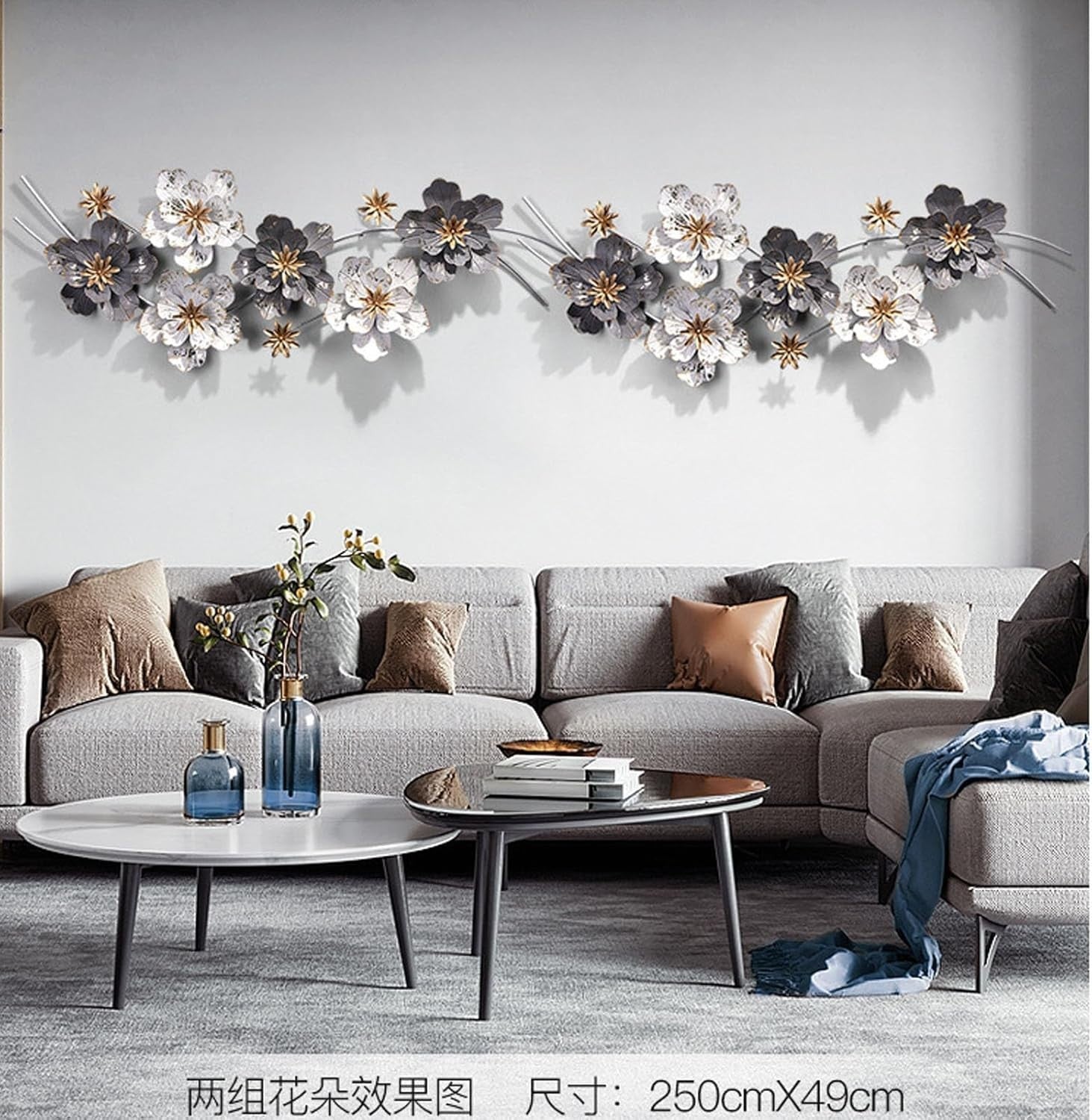 3D Metal Wall Decor Modern Iron Art Hanging Sculpture Ornament