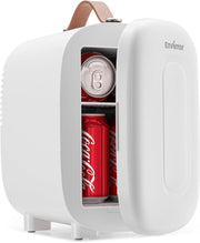 4L Mini Fridge Cooler & Warmer Portable AC 12V Compact White