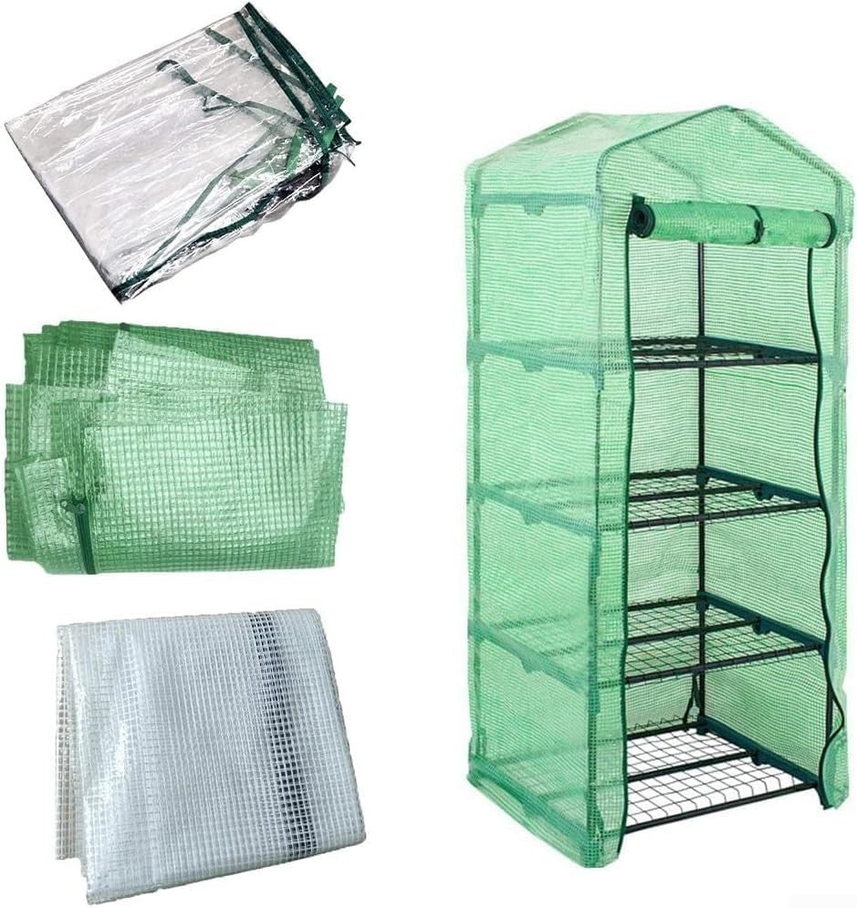 4 Tier Greenhouse Waterproof PE Cover 160x70x50cm | Weather-Resistant Plant Tent