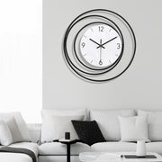 40cm Large Wall Clock Modern Silent Quartz | White Frame | Living Room Kitchen