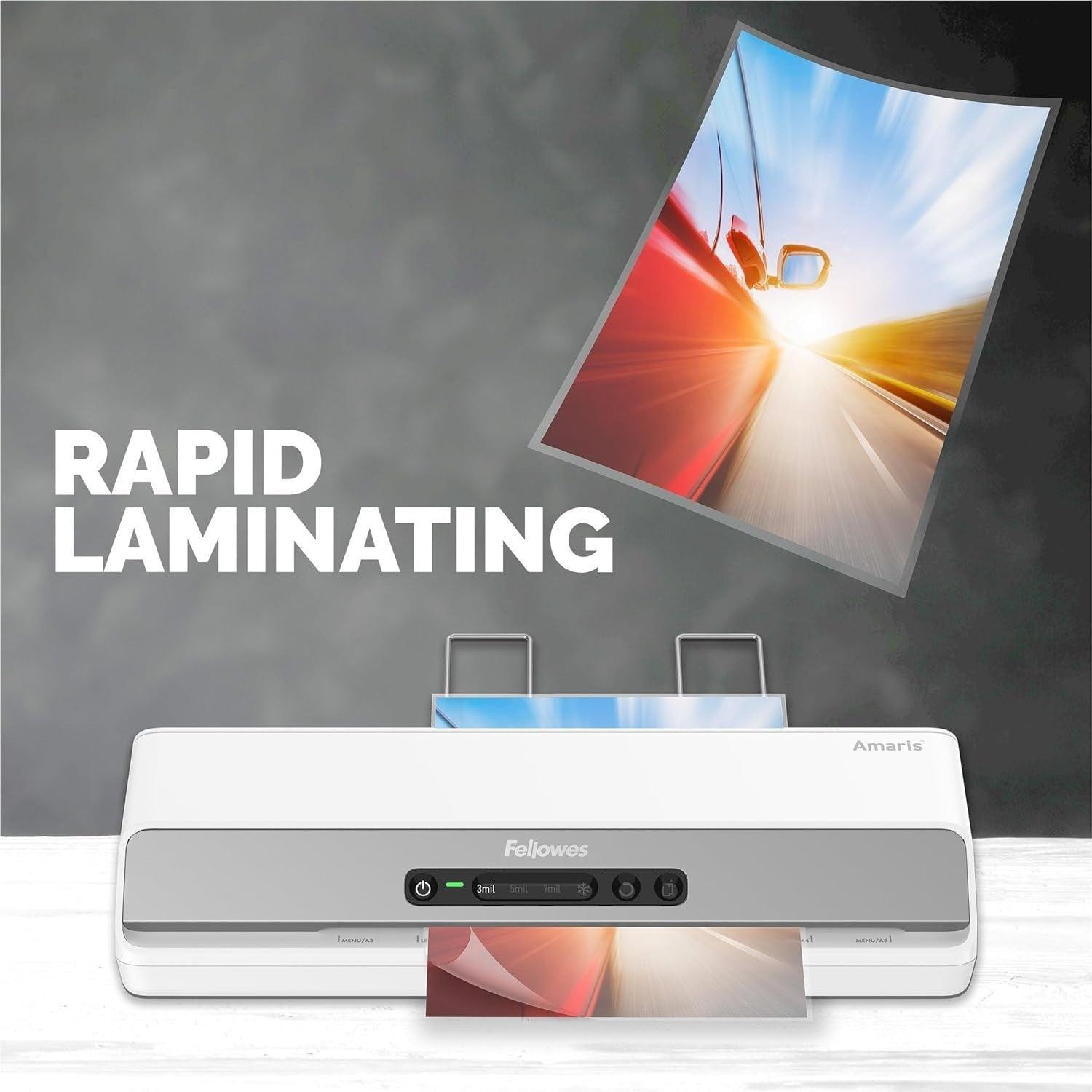 12.5” Laminator 60s Warm-Up Hot Cold Anti-Jam Fast 7 Mil