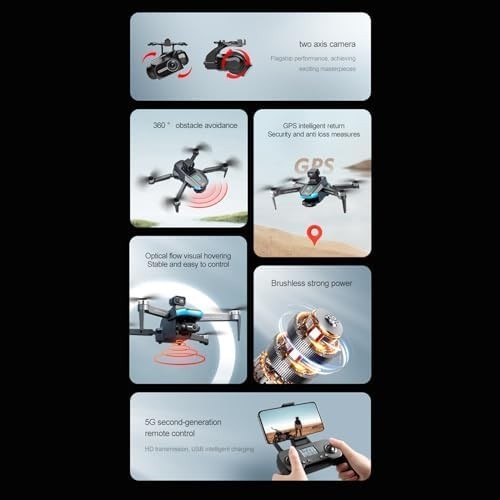 4K GPS Drone with 50min Flight, Obstacle Avoidance, Dual Camera, Brushless