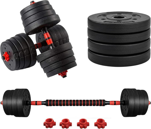 40kg Adjustable Dumbbell Barbell Set Non Slip Compact Home Gym Weights