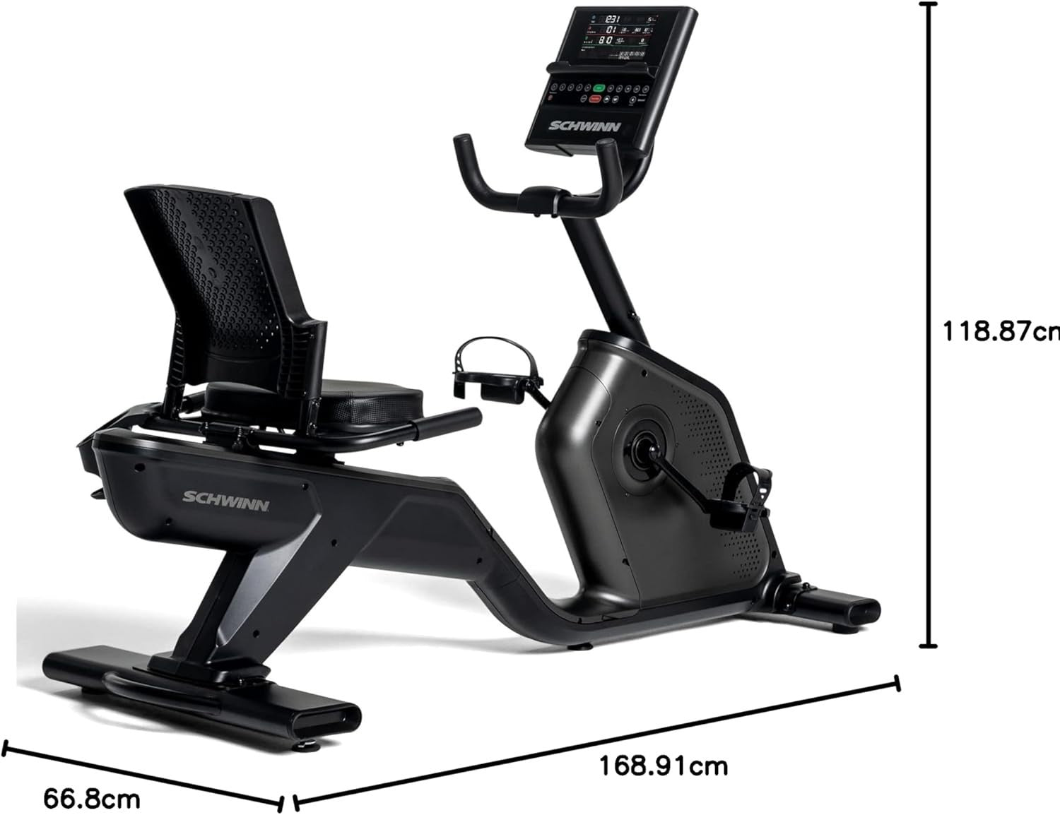 Recumbent Exercise Bike Magnetic Bluetooth LCD Quiet Comfort Seat Home Fitness