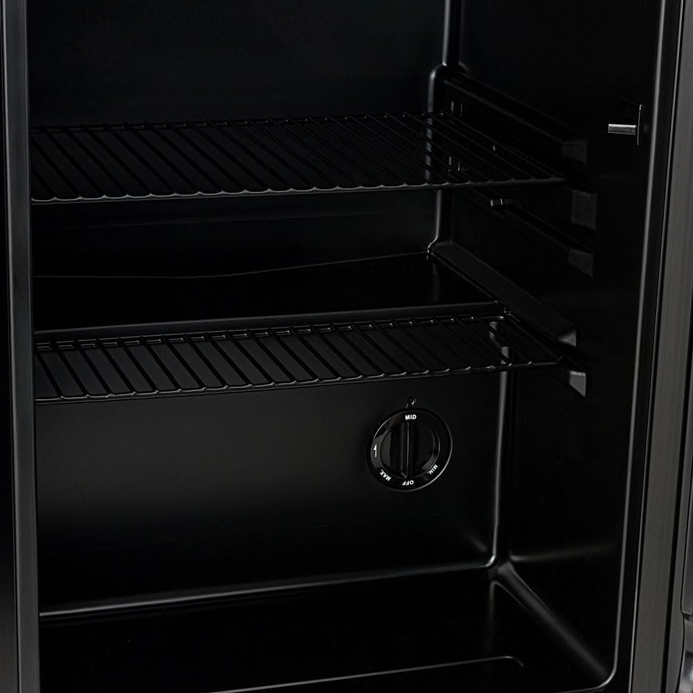54L Mini Fridge Beer & Drink Cooler LED Solid Door Compact Black