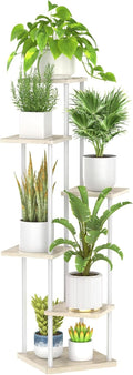 6 Tier Tall Metal Plant Stand Indoor Outdoor Corner Flower Pot Display Rack Whit