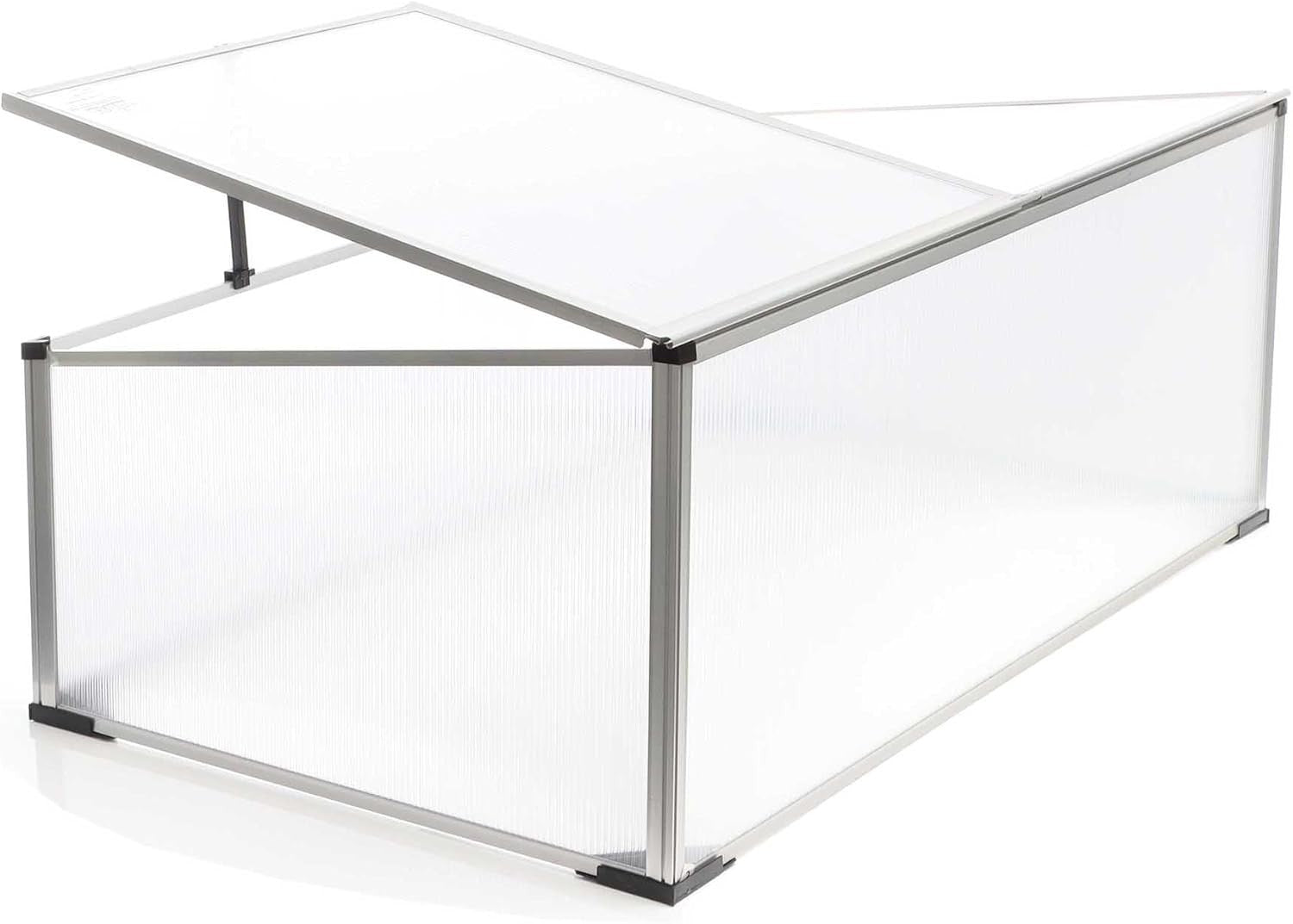 Aluminium Cold Frame Greenhouse 100x60x40cm Weatherproof for Herbs & Veg