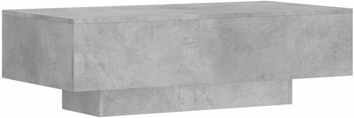 Concrete Grey Coffee Table, Rectangular Engineered Wood 100x49.5x31cm