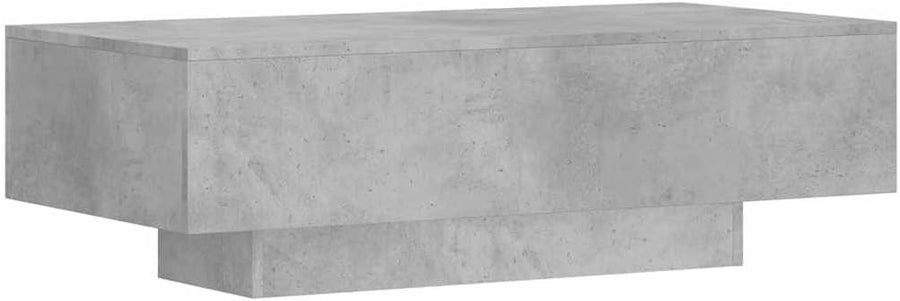 Concrete Grey Coffee Table, Rectangular Engineered Wood 100x49.5x31cm