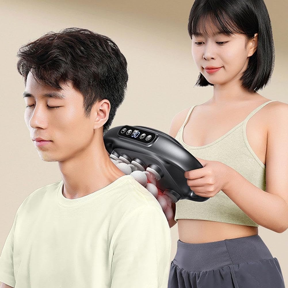 8 Head Deep Tissue Massage Gun Quiet Muscle Relief Red Light Full Body