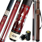 Professional 58in Maple Pool Cue 20oz 13mm Tip with Case 2pc