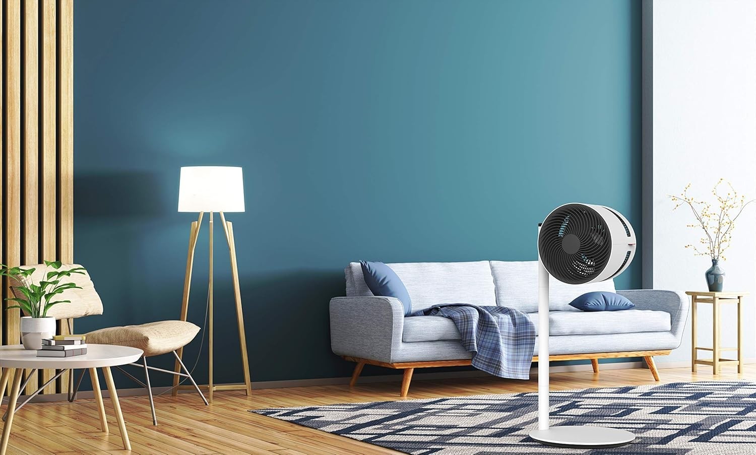 Modern 4-Speed Pedestal Air Circulator Fan – Adjustable Height Quiet Cooling Fan