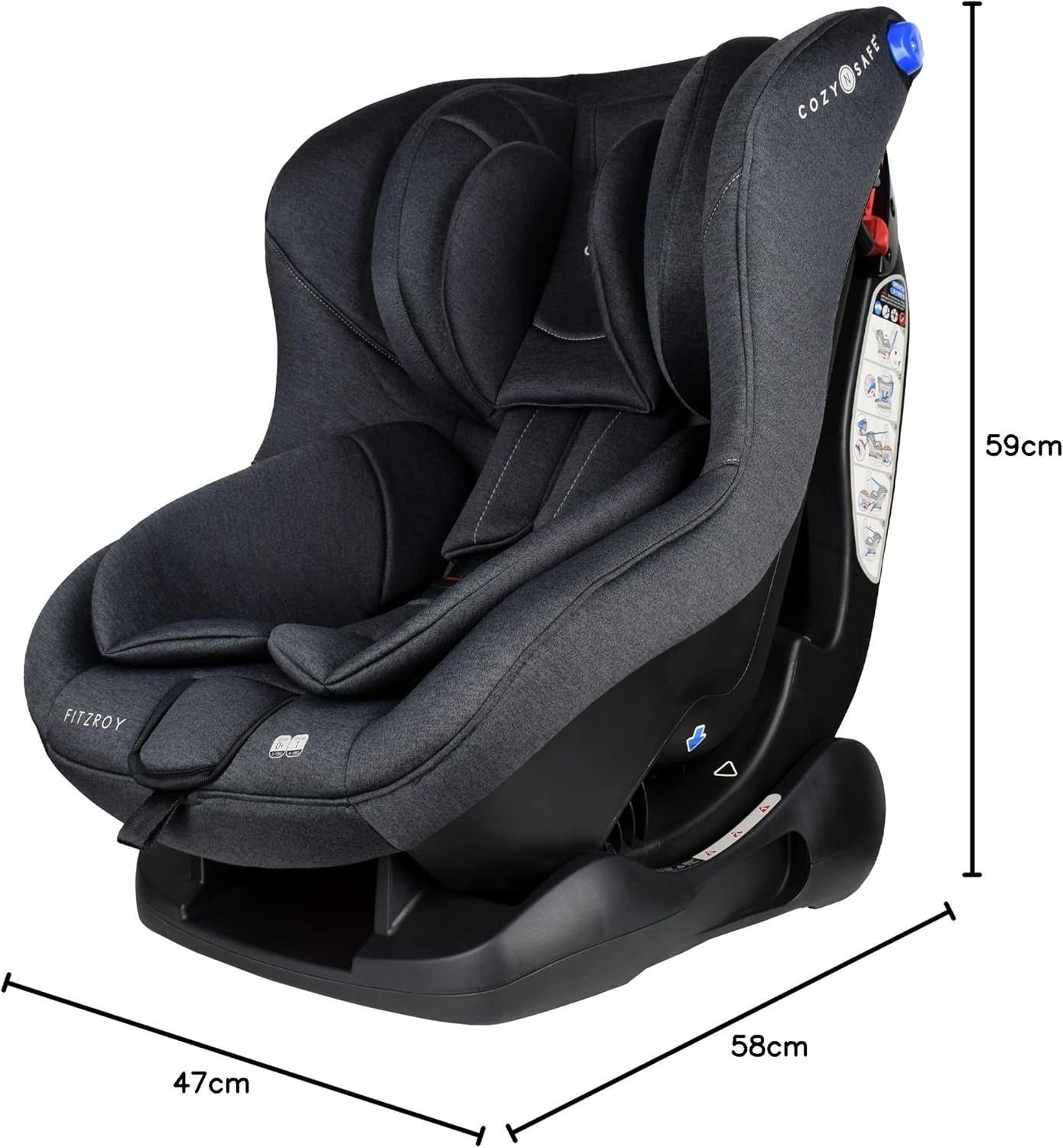 Child Car Seat 0–18kg Rear & Forward Facing 5 Point Harness Birth–4Y