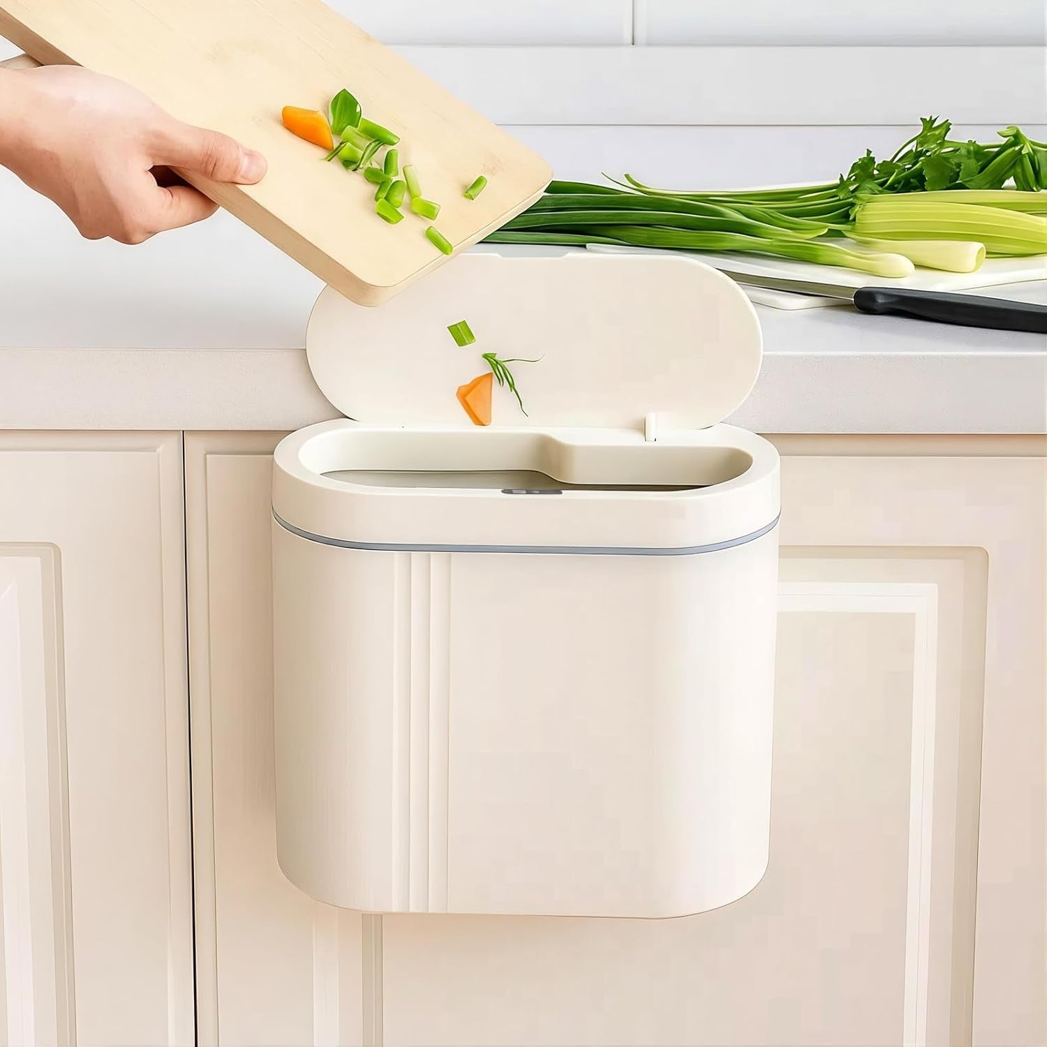 7.5L Automatic Sensor Bin Touchless White Bathroom Kitchen