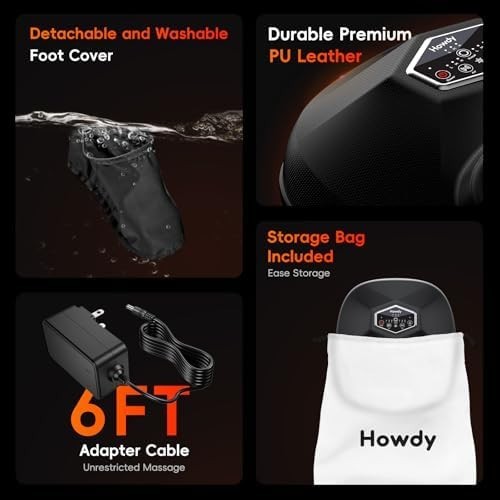 Shiatsu Foot Massager with Heat, Remote, Kneading, Vibration & Air Compression