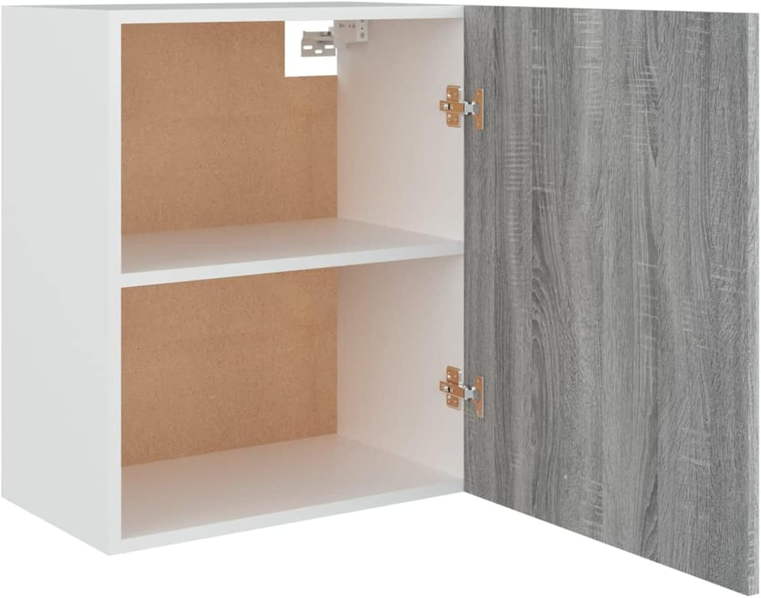 Lockable Kitchen & Bathroom Wall Cabinet with Shelves, Grey Sonoma 50x31x60cm