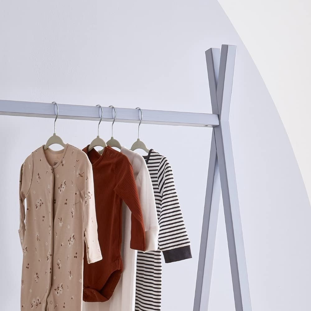 Flint Blue Baby Clothes Rail with Shoe Shelf 137cm