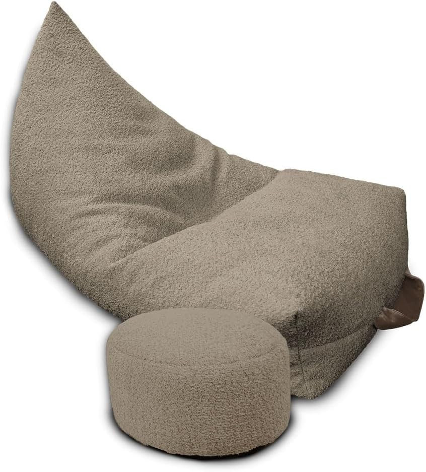 Snug Humbug Bean Bag Chair with Footstool - Soft, Washable, Stylish Lounge