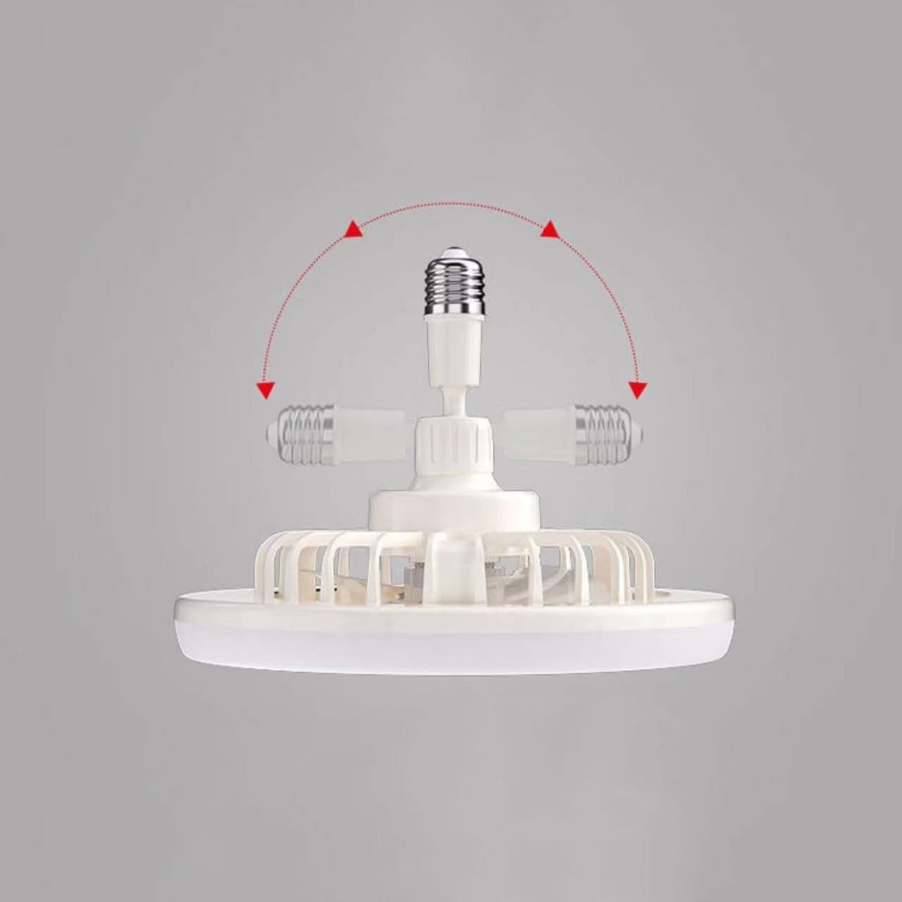 2-in-1 LED Ceiling Fan, 3 Speeds, 3 Color Temps, Dimmable, Remote, Rotating