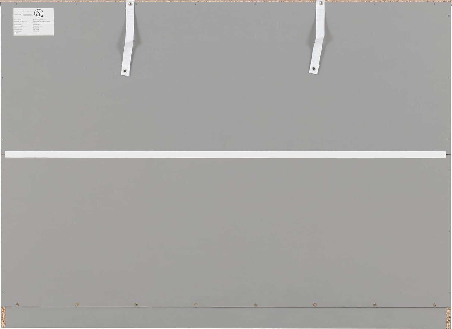 6 Drawer Chest Light Grey Bedroom Storage Unit Modern Clothes Organiser