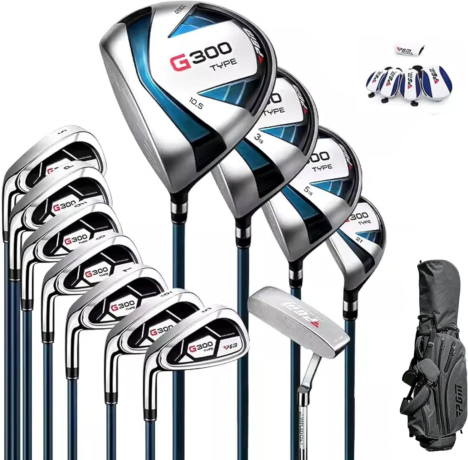 Left Hand Complete Golf Club Set 12 Piece Driver Hybrids Irons Putter Bag