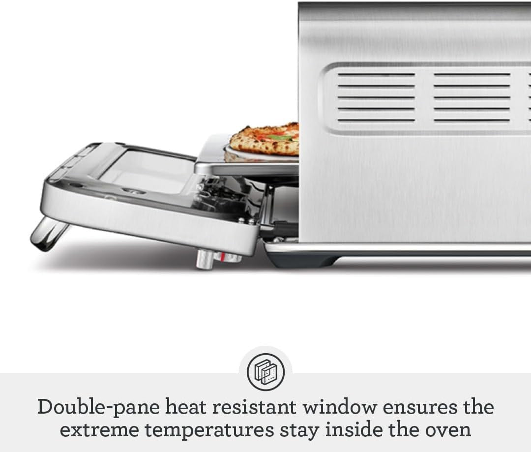 Sage Smart Pizzaiolo Electric Pizza Oven | 400°C Indoor Stone Oven Stainless