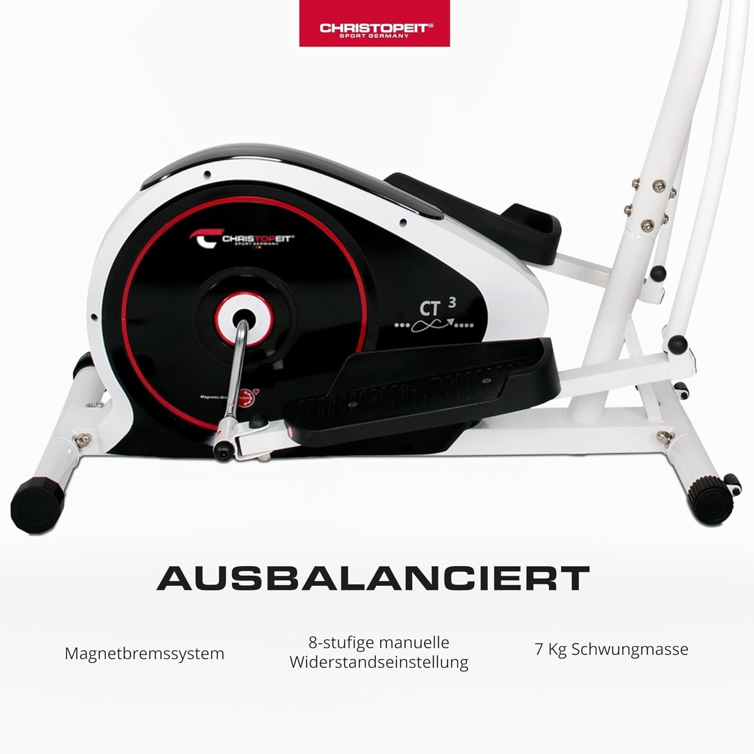 2-in-1 Elliptical Cross Trainer & Exercise Bike with Seat 8-Level Magnetic LCD