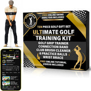 Golf Training Kit Set Grip Trainer Band Balls Wrist Brace