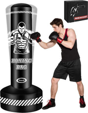 Inflatable Free Standing Punch Bag 180cm MMA Kickboxing Fitness