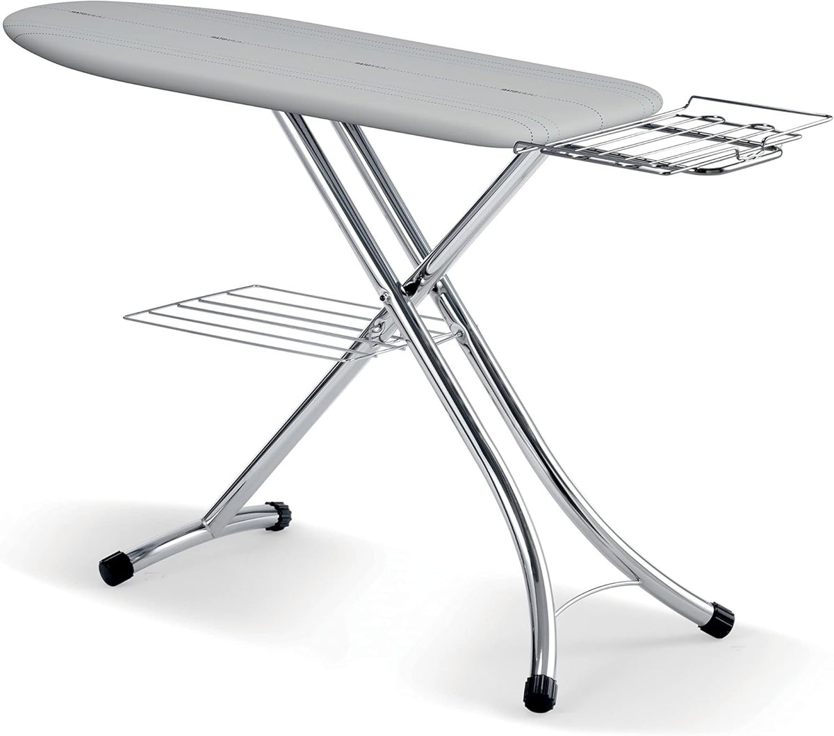 Premium Large Ironing Board Grey Adjustable Height with Iron Rest Shelf