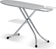 Premium Large Ironing Board Grey Adjustable Height with Iron Rest Shelf