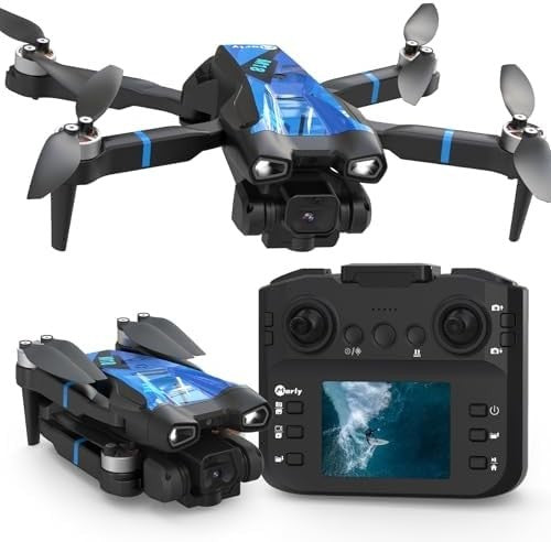 1080P HD Drone w/ LCD Remote Brushless Motor Foldable Optical Flow Quadcopter