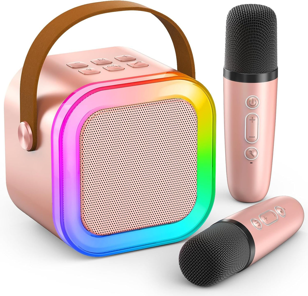 Kids Karaoke Machine with 2 Mics Bluetooth Voice Changer