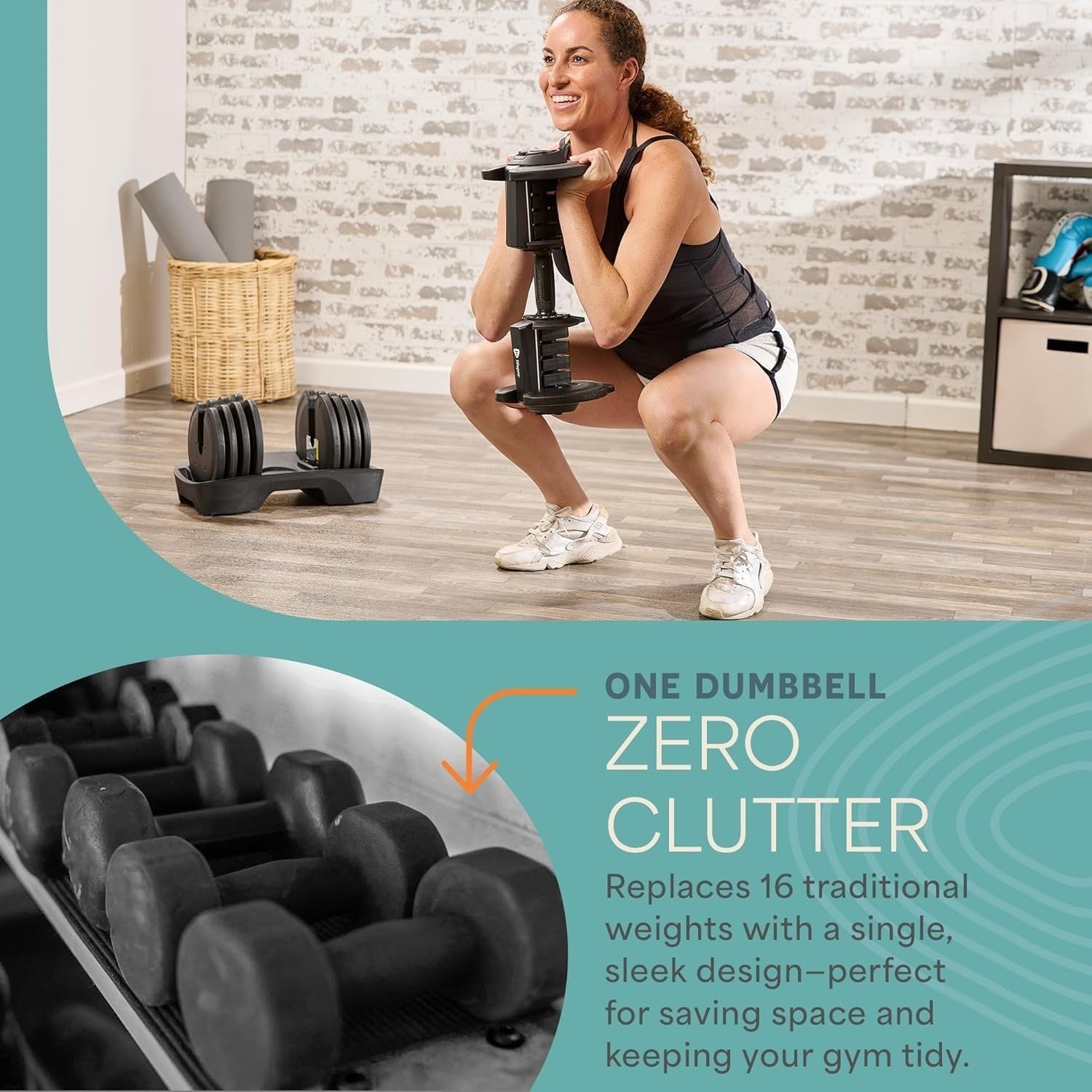 90lb Adjustable Dumbbell Single Quick Change Rotating Home Gym Weight
