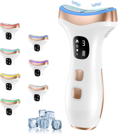 Hot Cold EMS Face Massager LED Skin Lifting Anti Wrinkle Tool