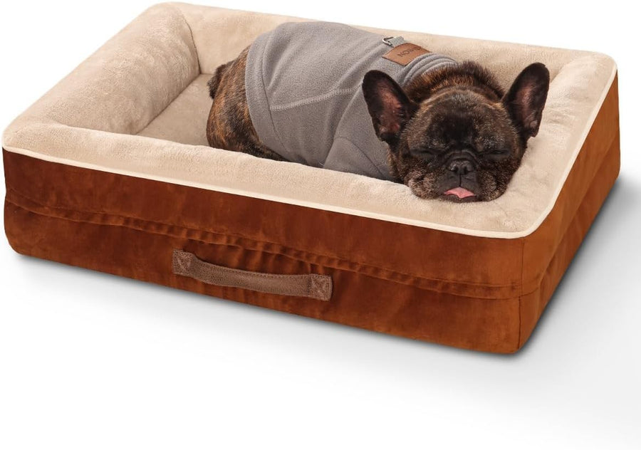 Orthopedic Cat & Small Dog Bed 61x46cm Waterproof Brown