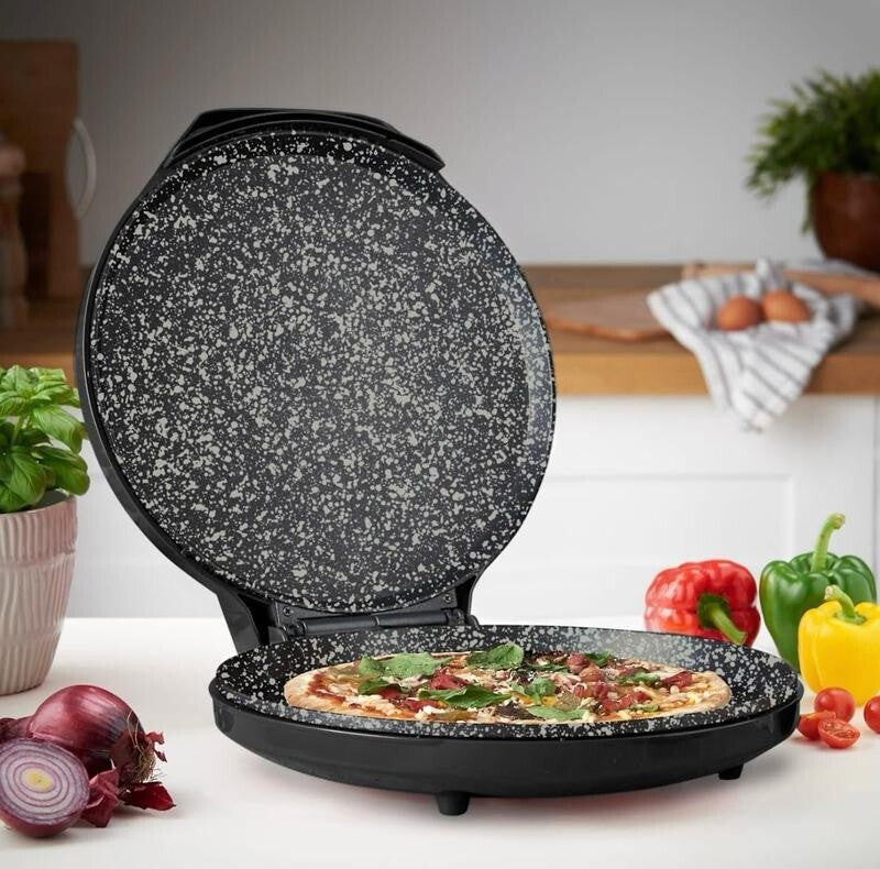 12" Electric Pizza Maker 1450W Non-Stick Crepe Pancake Oven