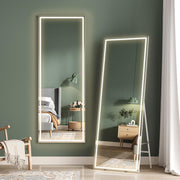LED Full Length Mirror 160x50cm Wall Leaner with Dimmable Touch Light